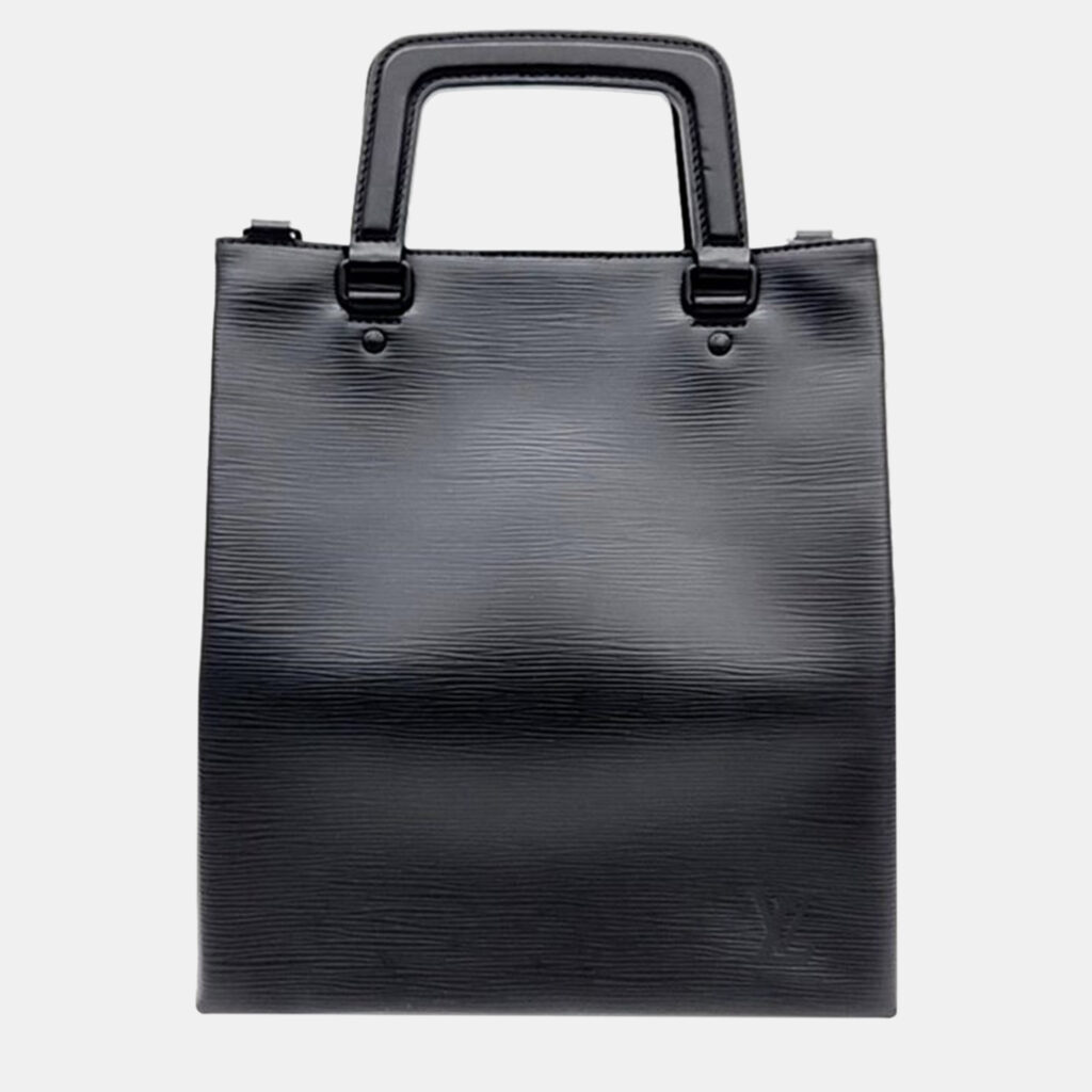 luxury-men-louis-vuitton-used-bags-p947742-007 Louis Vuiton Black Epi Leather Sac Plat Tote Bag