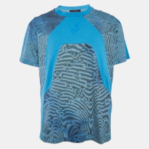 Louis Vuitton Blue Gradient 2054 Monogram Jersey T-Shirt L