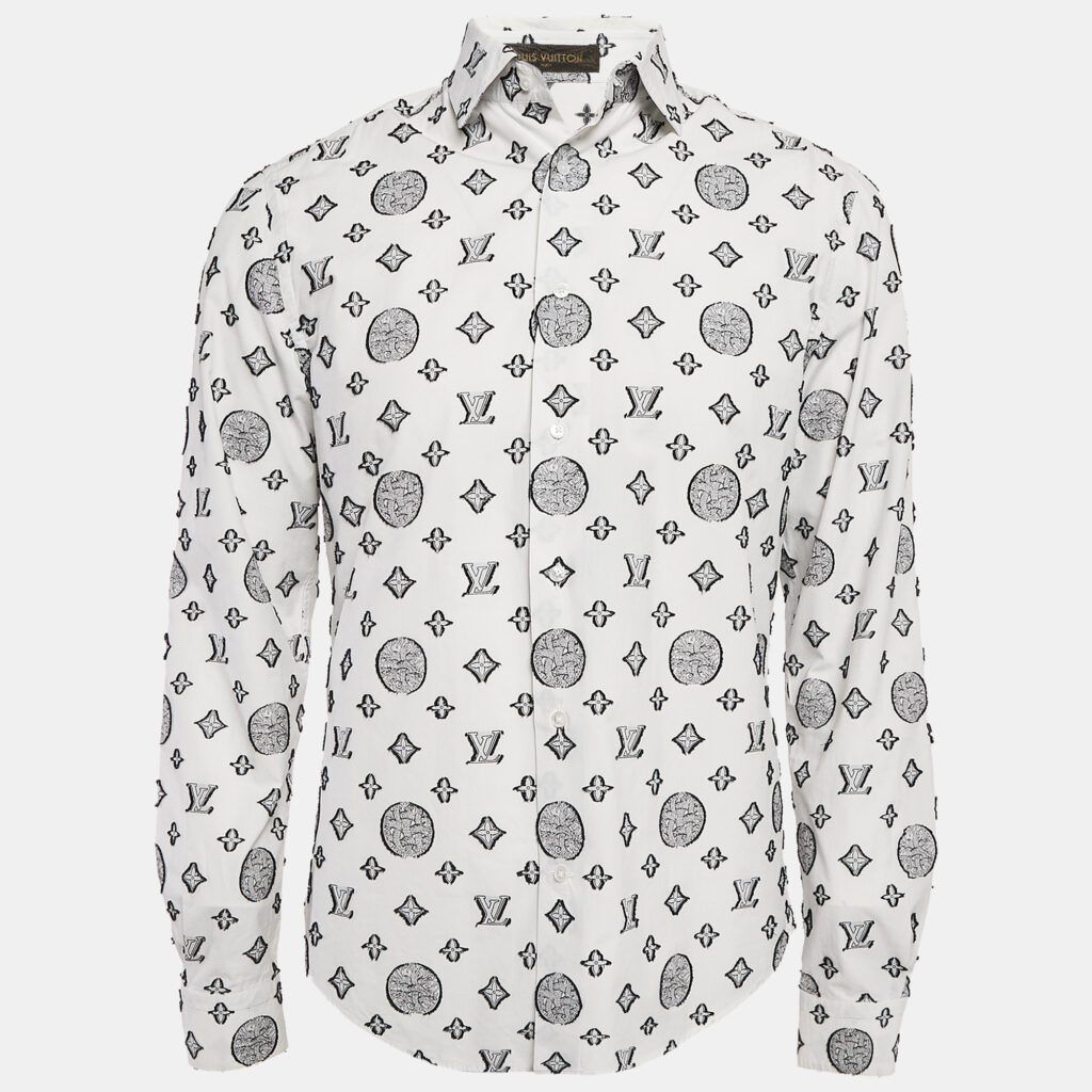 Louis Vuitton White Christopher Nemeth Rope Fil-coupe Cotton Shirt XL