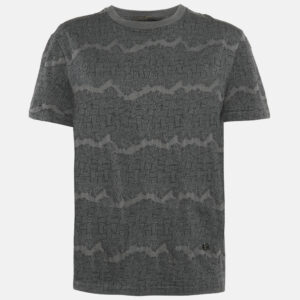 Louis Vuitton Grey Christopher Nemeth Rope Print Jersey Crewneck T-Shirt S