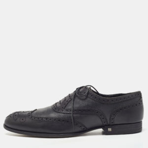 Louis Vuitton Black Brogue Leather Lace Up Oxfords Size 43