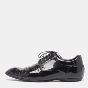 Louis Vuitton Black Patent Lace Up Oxford Size 43