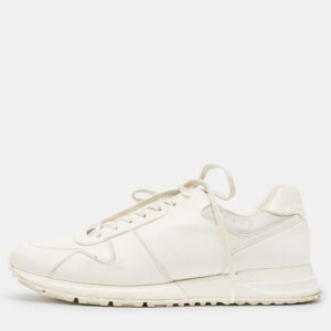 Louis Vuitton White Leather Run Away Low Top Sneakers Size 44