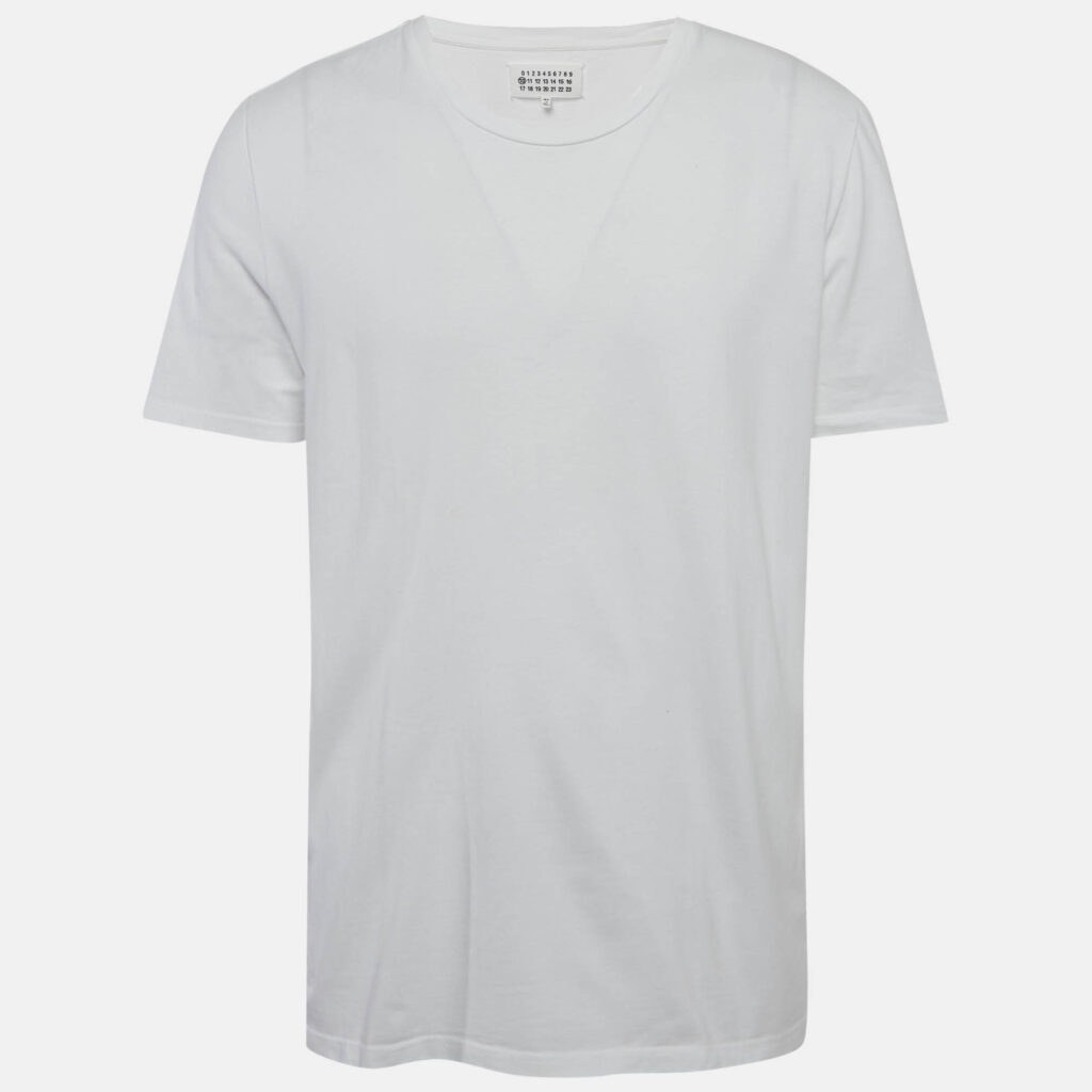 luxury-men-maison-martin-margiela-used-clothes-p1149083-001 Maison Martin Margiela White Jersey Crewneck T-Shirt XL