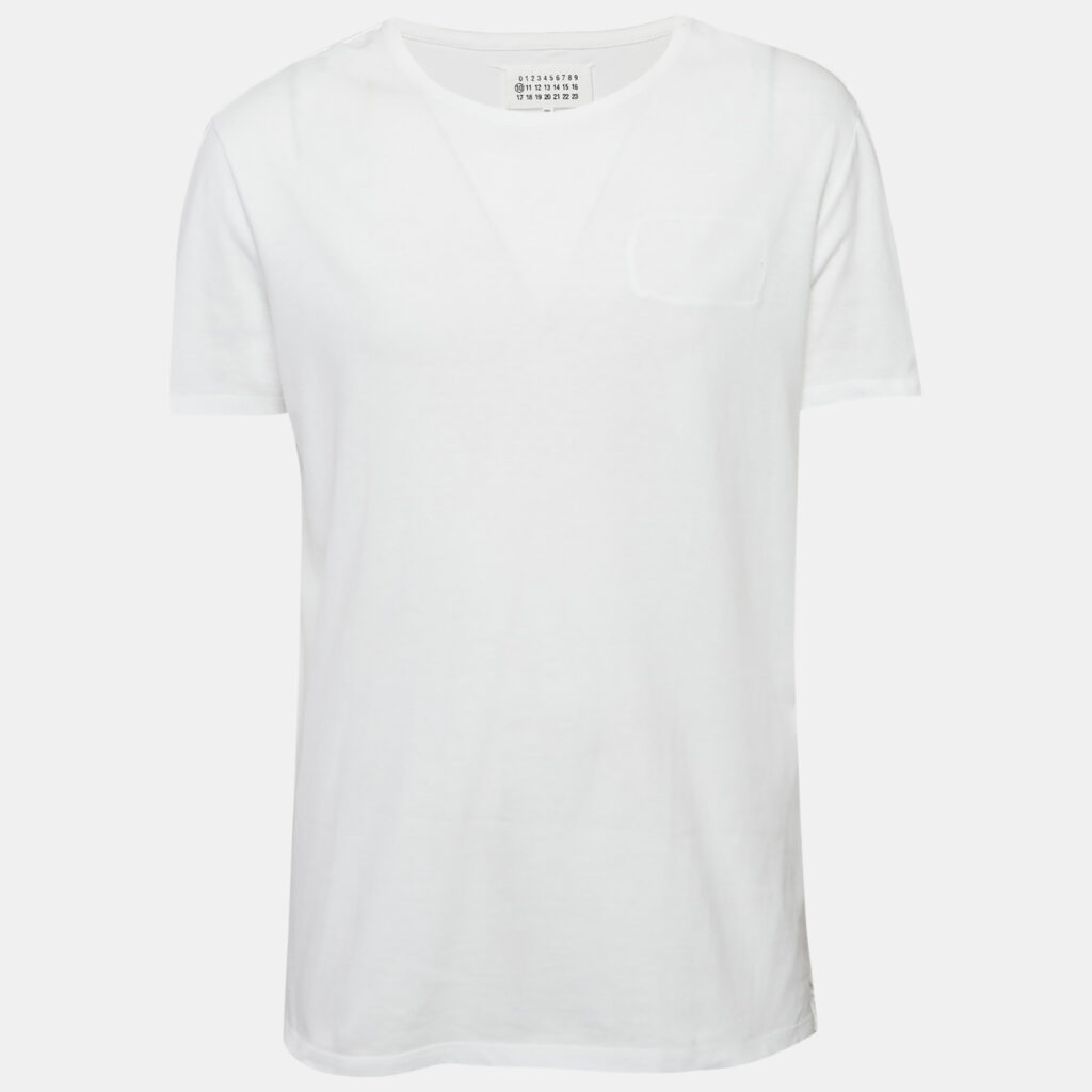 luxury-men-maison-martin-margiela-used-clothes-p1149118-001 Maison Martin Margiela White Jersey Crewneck T-Shirt XL