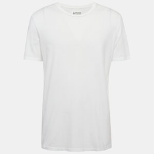 Maison Martin Margiela White Jersey Crewneck T-Shirt XL