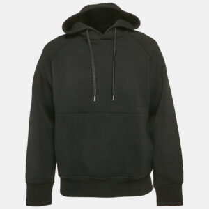 Neil Barrett Black Lighting Print Knit Hooded Sweatshirt M