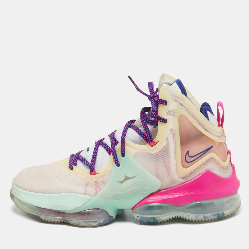 luxury-men-nike-lebron-used-shoes-p1104530-001 Nike LeBron Multicolor Mesh and Rubber 19 Valentine's Day Love Letter Sneakers Size 41