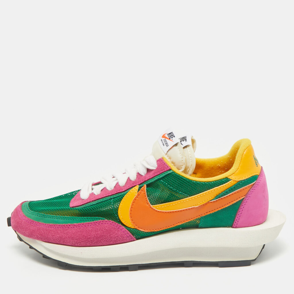 luxury-men-nike-x-sacai-used-shoes-p1167098-001 Nike x Sacai Multicolor Leather and Mesh LD Waffle Sneakers Size 42.5