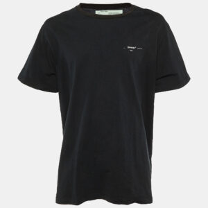Off-White Black Arrow Print Cotton Oversized T-Shirt S