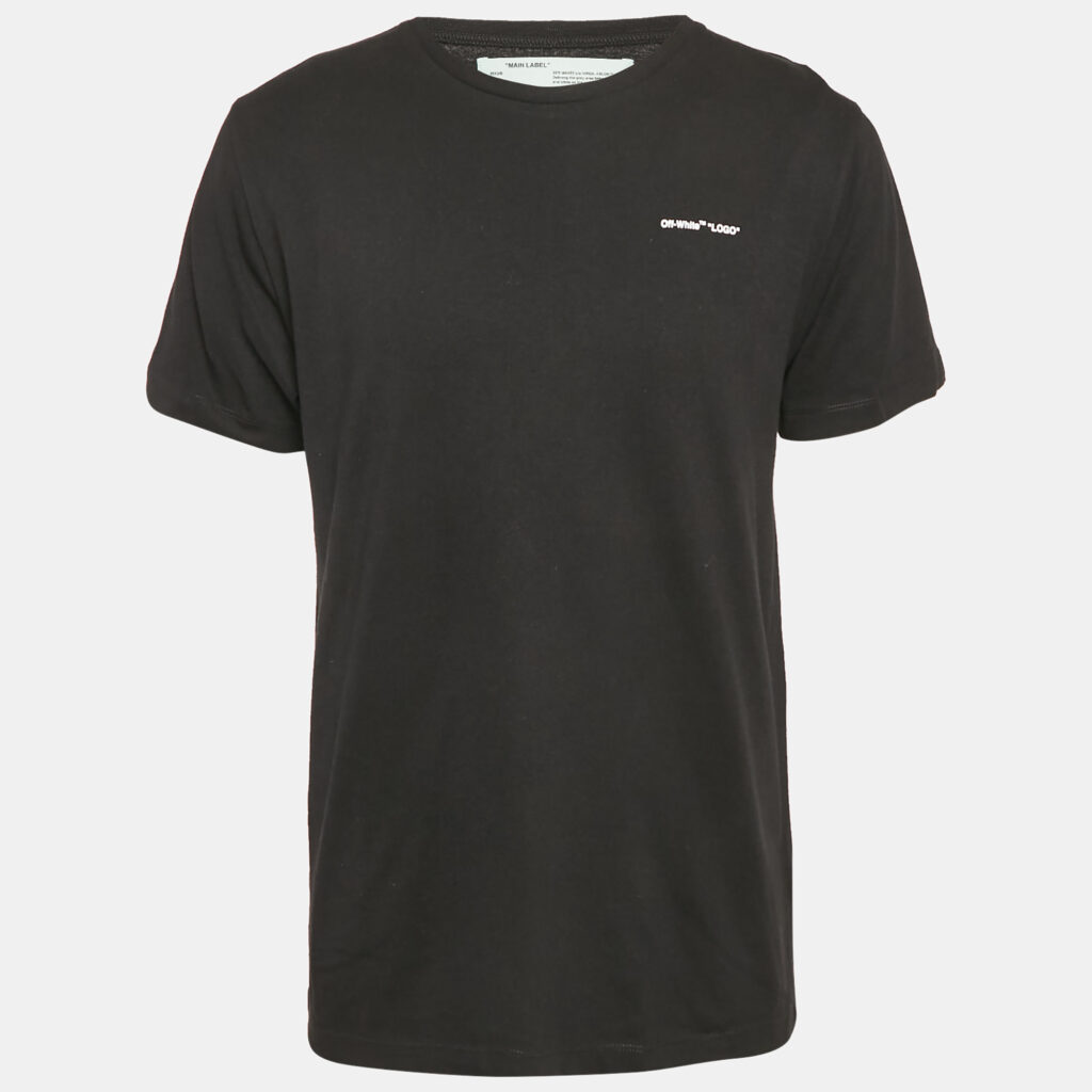 luxury-men-off-white-used-clothes-p1149300-006 Off-White Black Jersey Crew Neck T-Shirt L