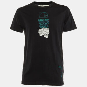 Off-White Black Tape Arrow Print Cotton Crew Neck T-Shirt S