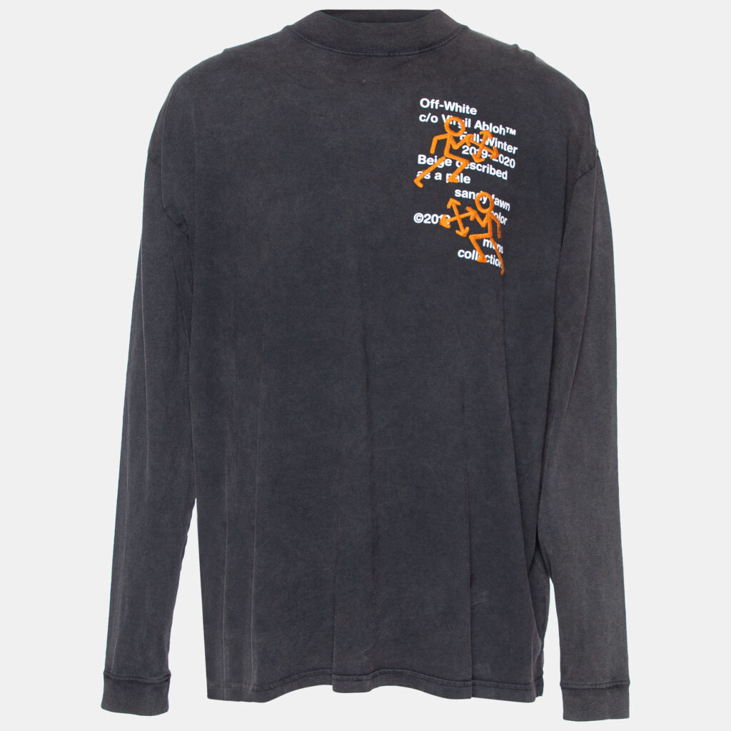 luxury-men-off-white-used-clothes-p622612-001-2 Off-White Grey Terry Knit Pictogram Incompiuto Sweatshirt L