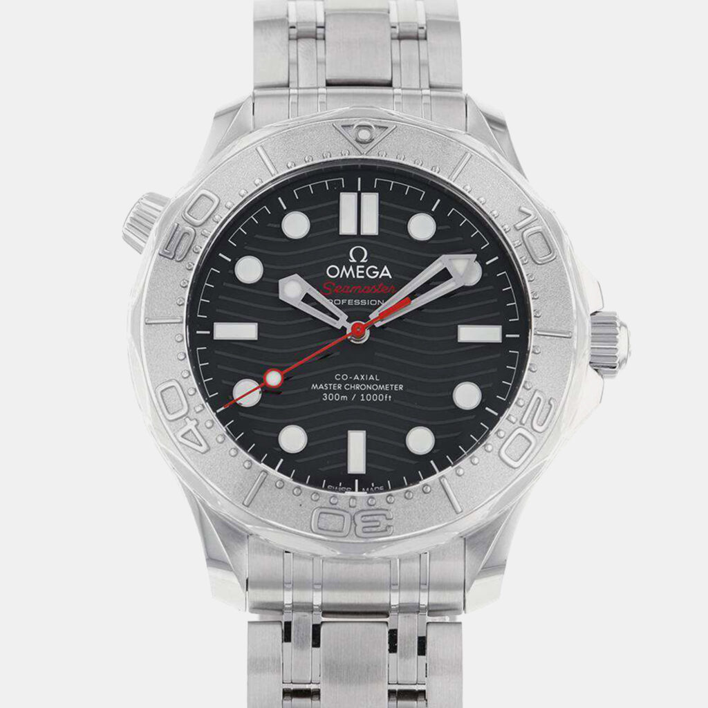 luxury-men-omega-new-watches-p1121863-001 Omega Black Stainless Steel Seamaster 300M 210.30.42.20.01.002 Automatic Men's Wristwatch 42mm