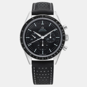 Omega Black Stainless Steel Speedmaster 3513.50 Automatic Men's Wristwatch 39 mm