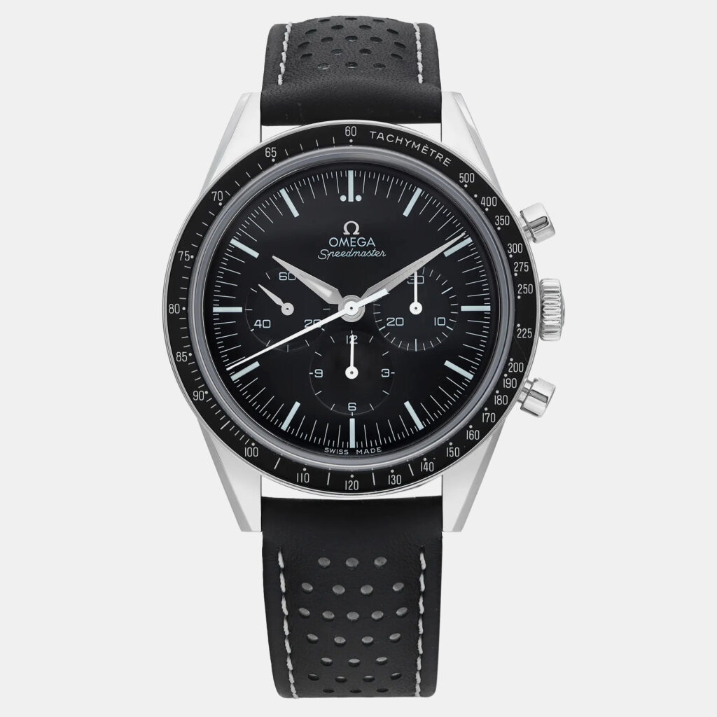 luxury-men-omega-used-watches-p1099073-005 Omega Black Stainless Steel Speedmaster 3513.50 Automatic Men's Wristwatch 39 mm