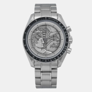 omega silver stainless steel speedmaster apollo xvii 311.30.42.30.99.002 manual winding men's wristwatch 42 mm