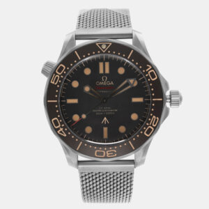 omega brown titanium seamaster 210.90.42.20.01.001 automatic men's wristwatch 42 mm