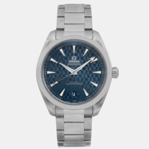 Omega Blue Stainless Steel Seamaster 522.12.41.21.03.001 Automatic Men's Wristwatch 41 mm