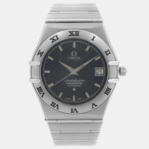 Omega Blue Stainless Steel Constellation 368.1201 Automatic Men's Wristwatch 35 mm