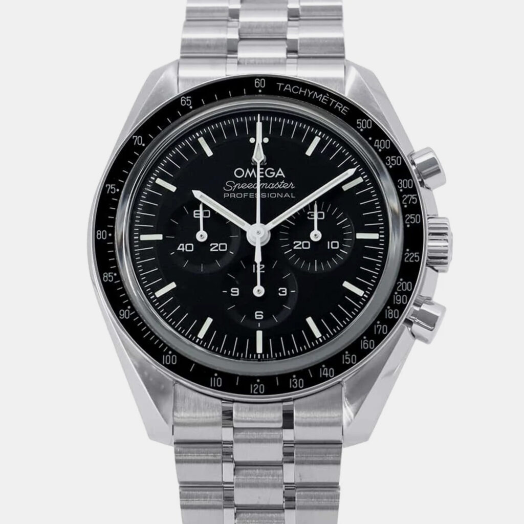 luxury-men-omega-used-watches-p1111096-002.jpeg Omega Black Stainless Steel Speedmaster 310.30.42.50.01.002 Manual Winding Men's Wristwatch 42 mm