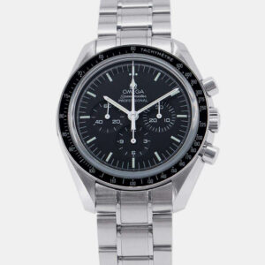 omega black stainless steel speedmaster 311.30.42.30.01.005 manual winding men's wristwatch 42 mm