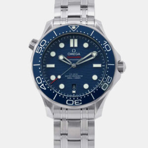 Omega Blue Stainless Steel Seamaster 210.30.42.20.03.001 Automatic Men's Wristwatch 42 mm