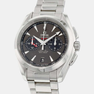 Omega Grey Stainless Steel Seamaster GMT Chrono 231.10.43.52.06.001 Men's Wristwatch 43 mm