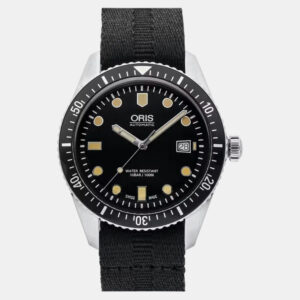 Oris Black Stainless Steel Divers Sixty-Five 01 733 7720 4054-07 5 21 26FC Automatic Men's Wristwatch 42 mm