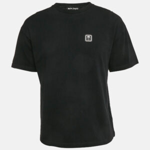 Palm Angels Black Cotton Crew Neck T-Shirt M