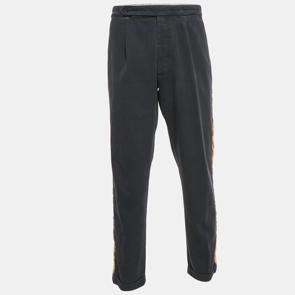 luxury-men-palm-angels-used-clothes-p1135010-005.jpg Palm Angels Blue Gold Side Stripe Gabardine Trousers XXL