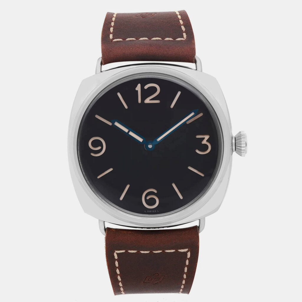 luxury-men-panerai-used-watches-p1099314-004.jpg Panerai Black Stainless Steel Radiomir PAM00721 Manual Winding Men's Wristwatch 47 mm