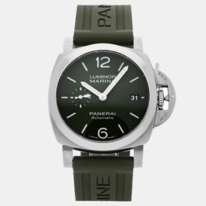 Panerai Luminor Quaranta Verde Militare PAM 1304 Automatic Stainless Steel Green Dial Men's Wristwatch 40mm