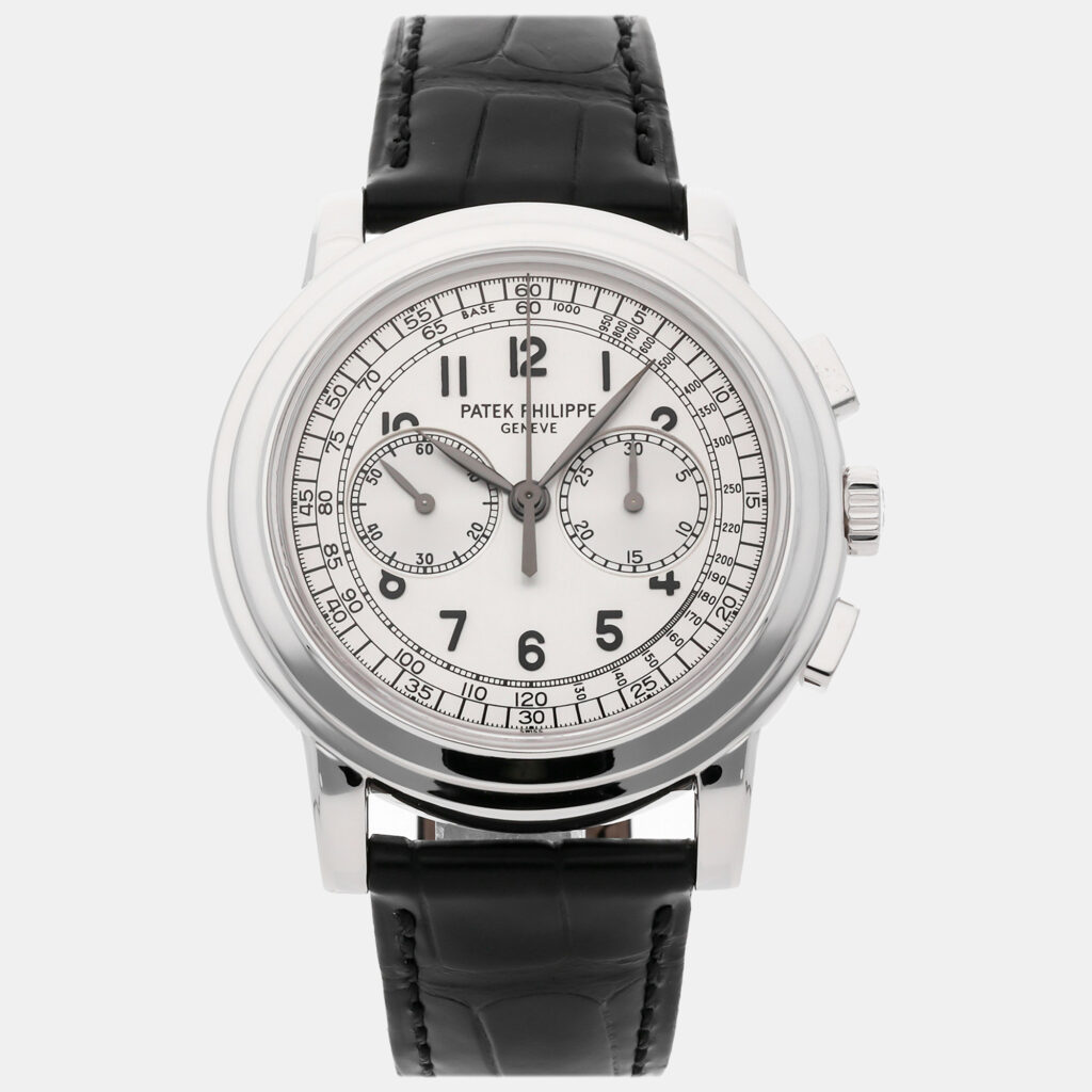 Patek Philippe Complications 5070G-001 Manual Winding Silver 18k White Gold Men’s Wristwatch 42mm