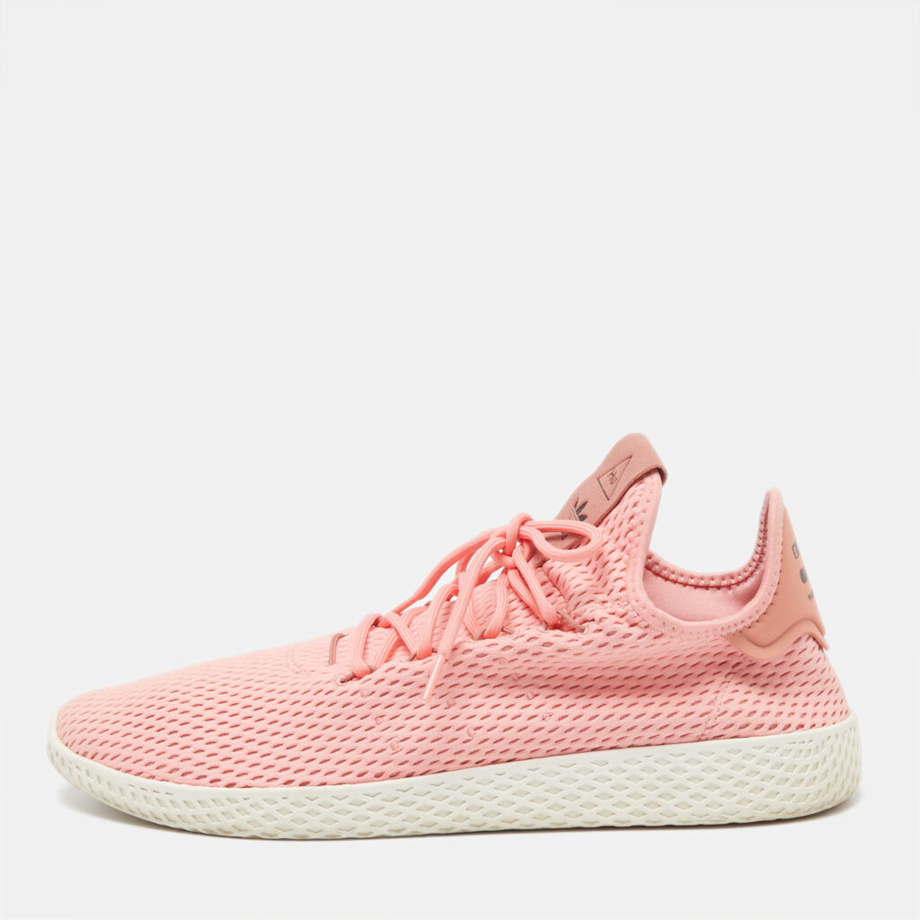 luxury-men-pharrell-williams-used-shoes-p639367-001-2 adidas x Pharell Williams Rose Pink Fabric Tennis Sneakers Size 47.5