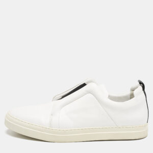 PIERRE HARDY White Leather Lace Up Sneakers Size 43