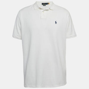 Polo Ralph Lauren White Cotton Pique Polo T-Shirt L