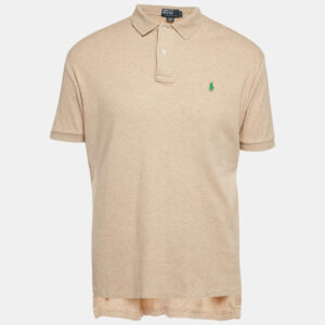 Polo Ralph Lauren Beige Jersey Polo T-Shirt S
