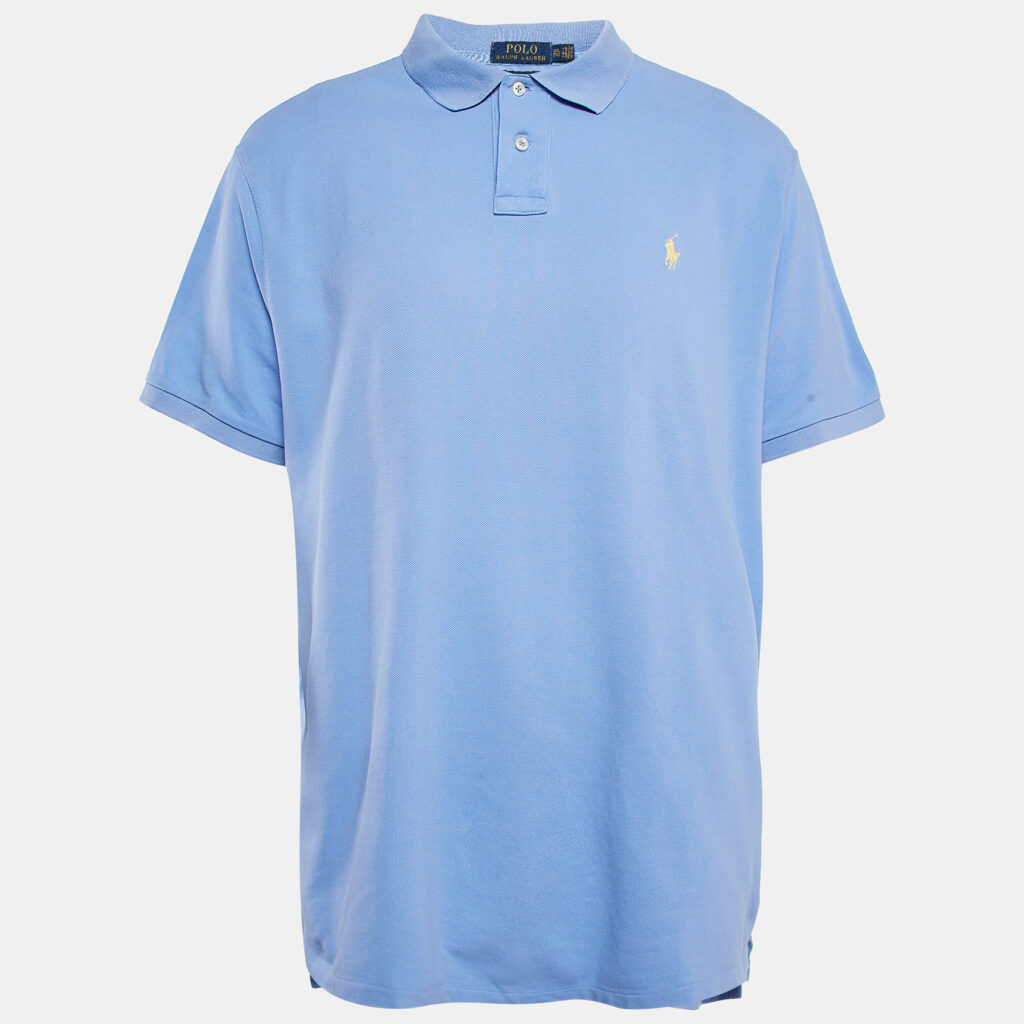 Polo Ralph Lauren Blue Cotton Pique Custom Fit Polo T-Shirt XXL