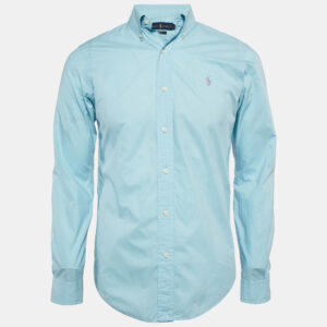 Polo Ralph Lauren Blue Cotton Slim Fit Button Down Shirt S