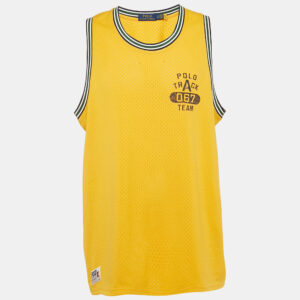 Polo Ralph Lauren Yellow Pinhole Jersey Sleeveless T-Shirt XL