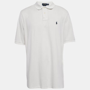 Polo Ralph Lauren White Cotton Pique Polo T-Shirt XL