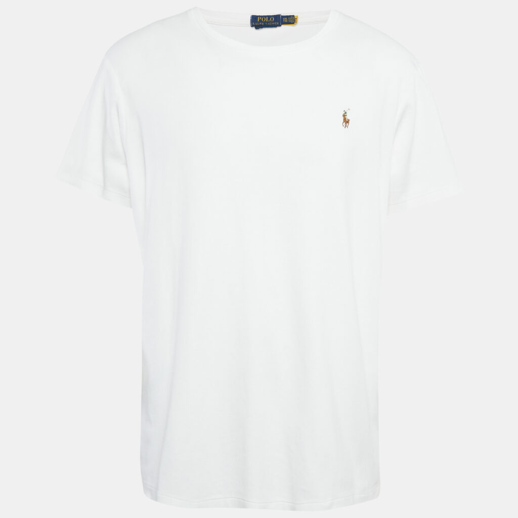 Polo Ralph Lauren White Cotton Crew Neck T-Shirt XXL