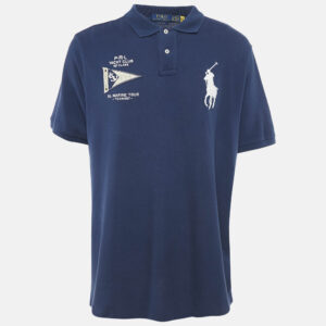 Polo Ralph Lauren Navy Blue Embroidered Polo T-Shirt XL