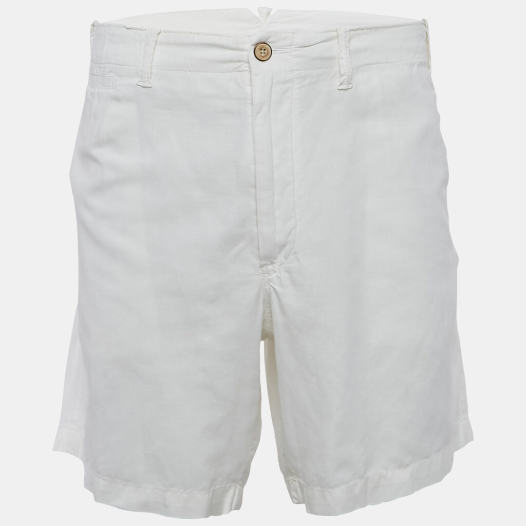 luxury-men-polo-ralph-lauren-used-clothes-p1112755-001 Polo Ralph Lauren White Linen and Cotton Shorts XXL