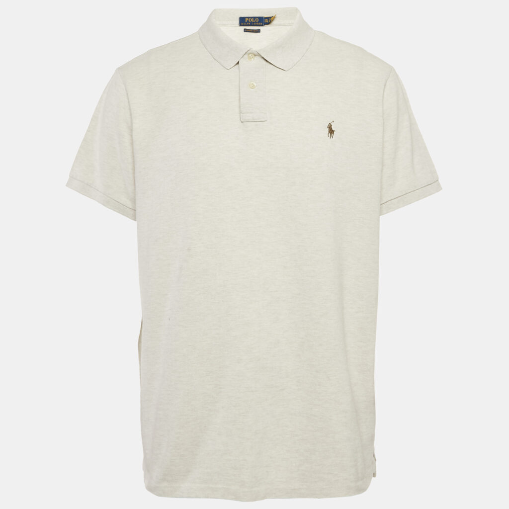 Polo Ralph Lauren Grey Cotton Pique Slim Fit Polo T-Shirt XXL