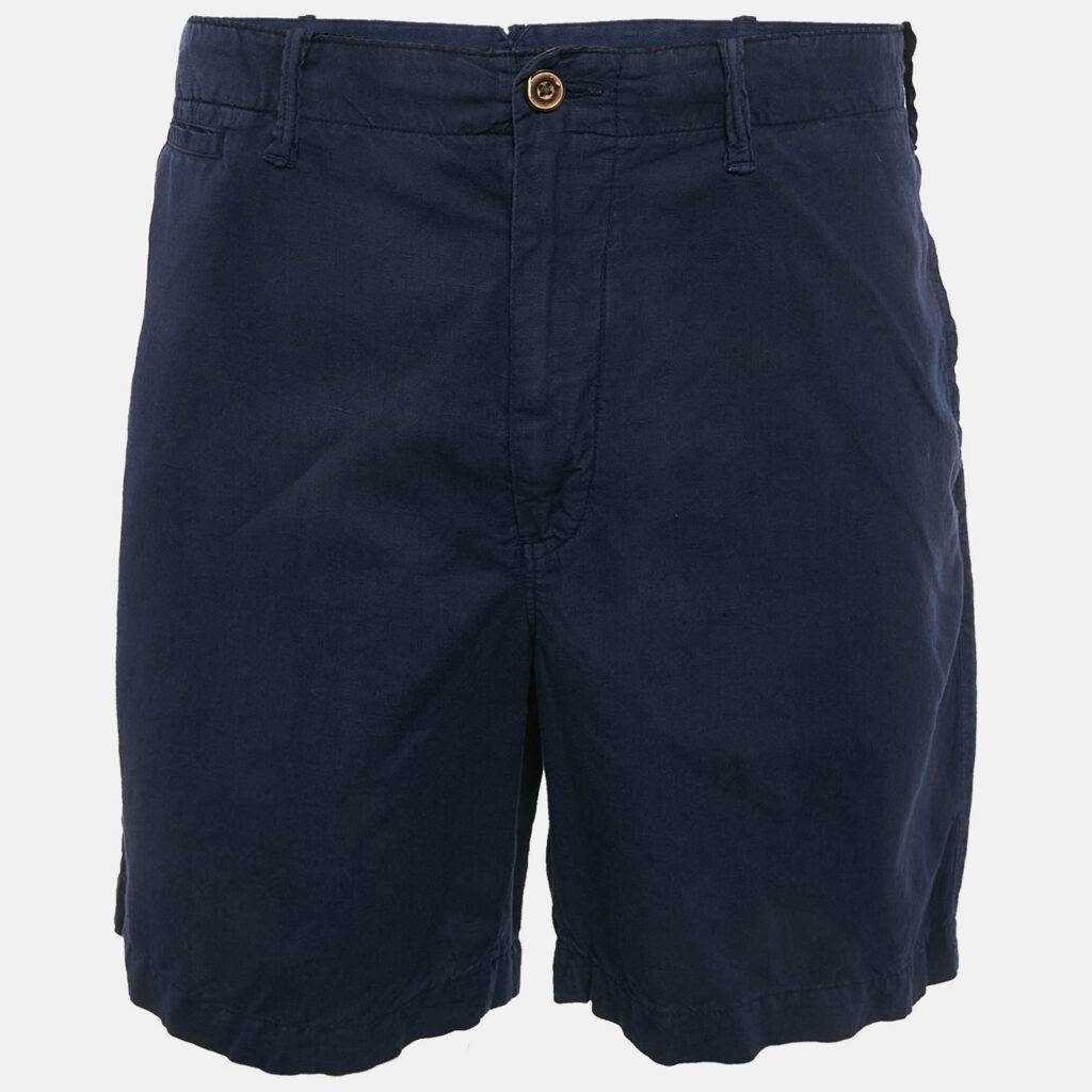 luxury-men-polo-ralph-lauren-used-clothes-p1112759-008 Polo Ralph Lauren Navy Blue Linen and Cotton Shorts XXXL