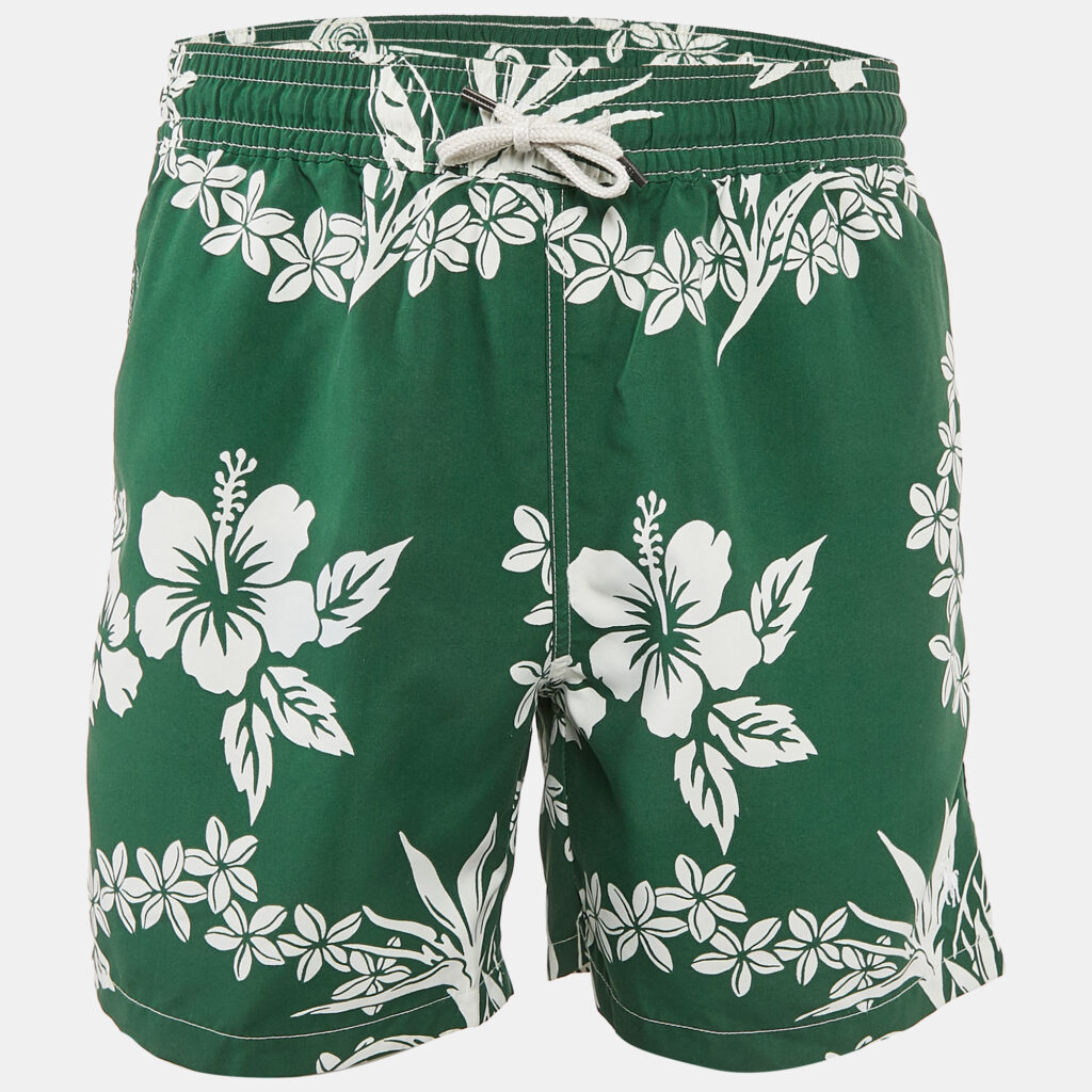 Polo Ralph Lauren Green Floral Print Synthetic Swim Shorts S