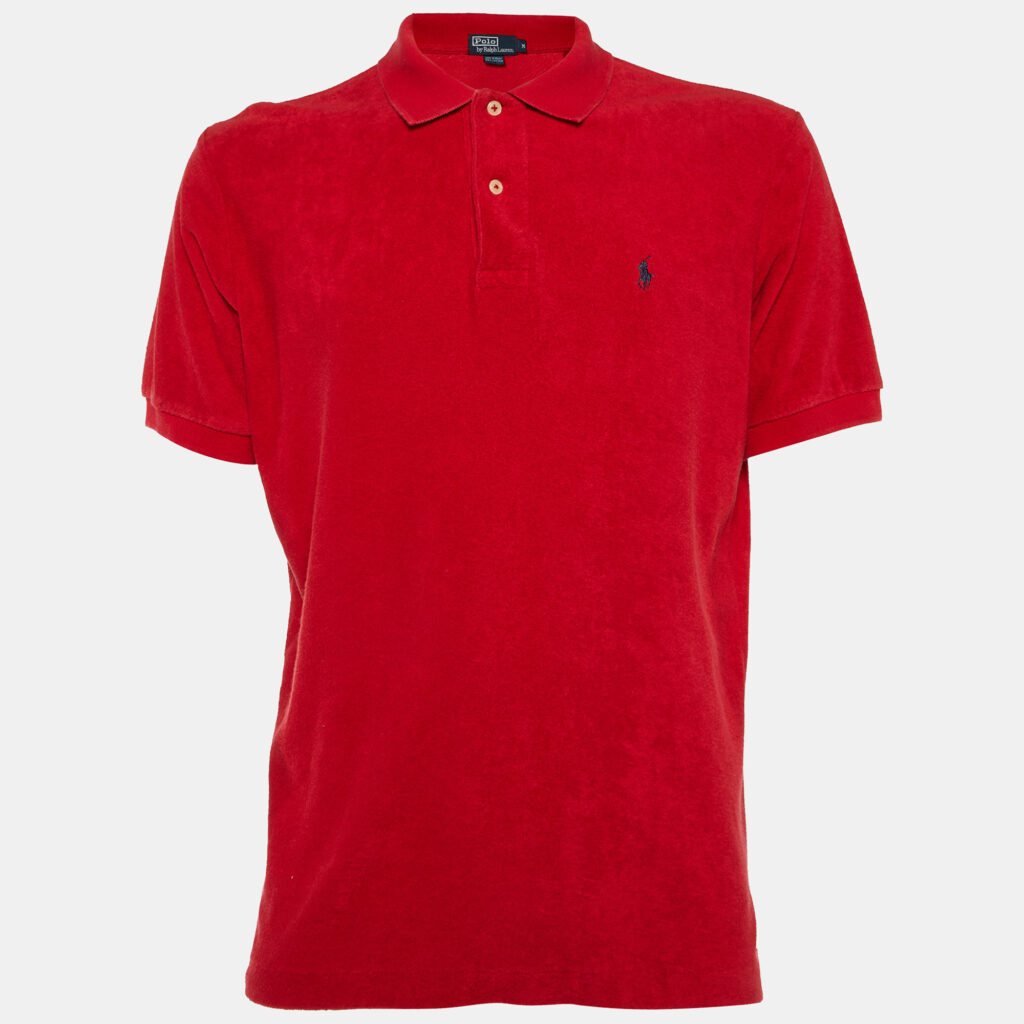 luxury-men-polo-ralph-lauren-used-clothes-p1122013-004 Polo Ralph Lauren Red Cotton Polo T-Shirt M