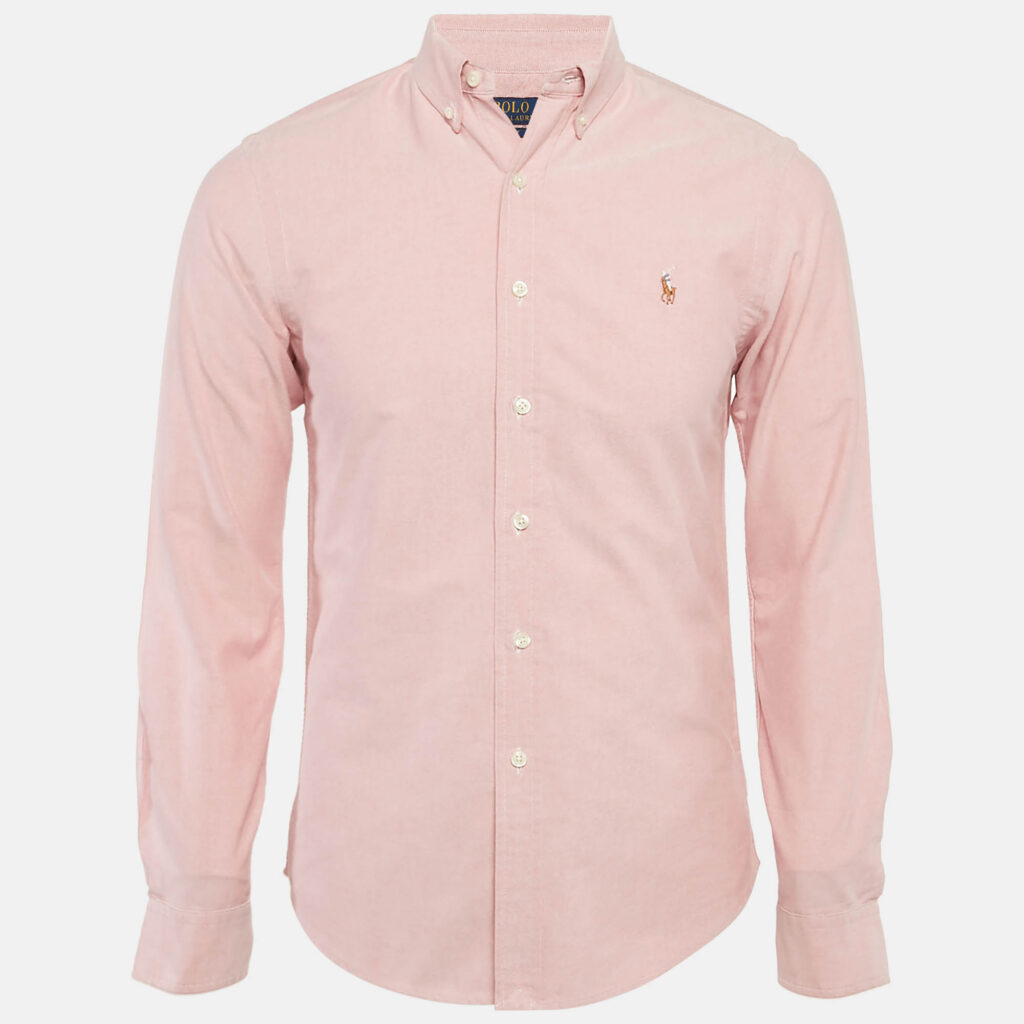 luxury-men-polo-ralph-lauren-used-clothes-p1124252-004 Polo Ralph Lauren Pink Cotton Slim Fit Shirt S